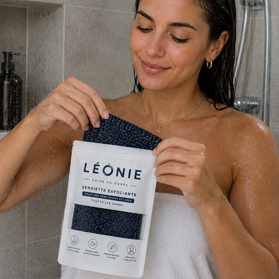 Serviette de douche exfoliante - Léonie