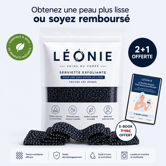 Serviette de douche exfoliante - Léonie