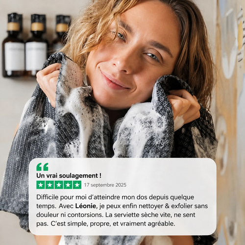 Serviette de douche exfoliante - Léonie